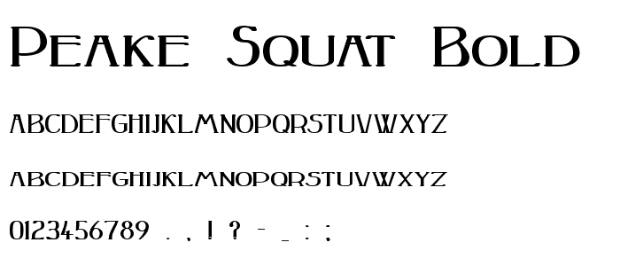 Peake-Squat Bold font